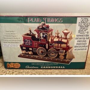 Plaid Tidings Cracker Barrel Christmas Cannonball NEW